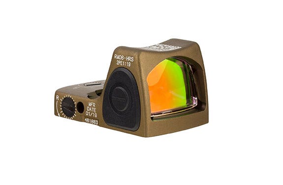 Trijicon RMR HRS Type 2 Adjustable LED Reflex Sight, 3.25 MOA Red