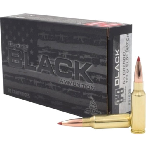 Hornady Ammo, 6.5 Grendel 123 Grain ELD, BLACK, 20 Rounds — RDSC