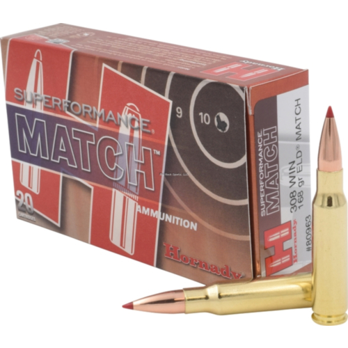 Hornady Ammo, 308 Win 168 Grain ELD, Superformance Match, 20 Rounds