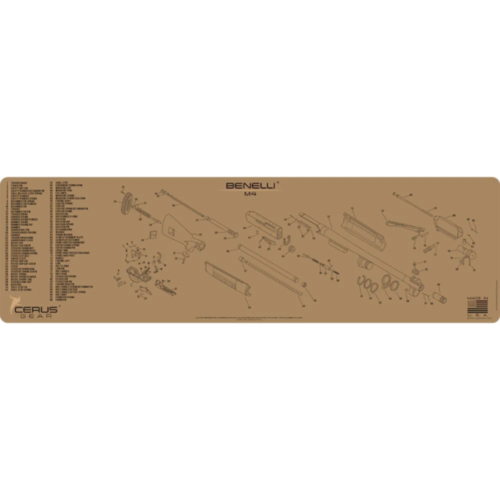 Cerus Gear, Benelli M4 XXL Schematic Gun Cleaning Mat, Coyote