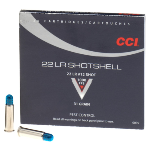 CCI Rimfire Ammo, 22LR 31 Grain Shotshells, 20 Rounds