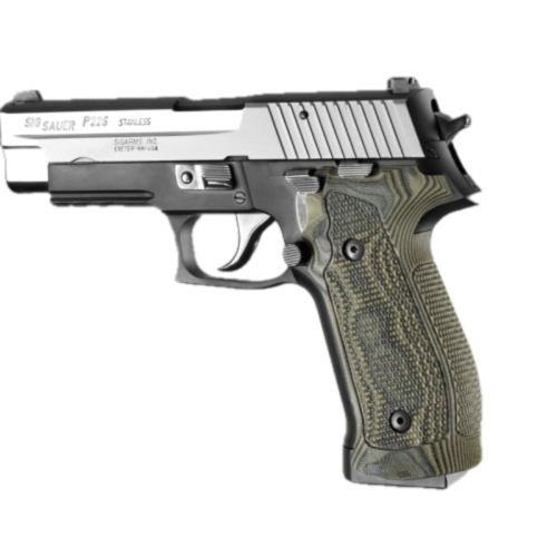 Hogue Grips, P226 DA/SA Magrip Piranha Grip, G10 G-Mascus, Green