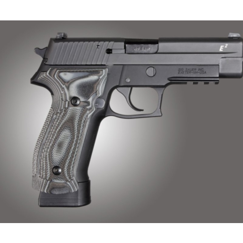 Hogue Grips, P226 G10 Magrip Kit, Checkered Grip, Black/Gray
