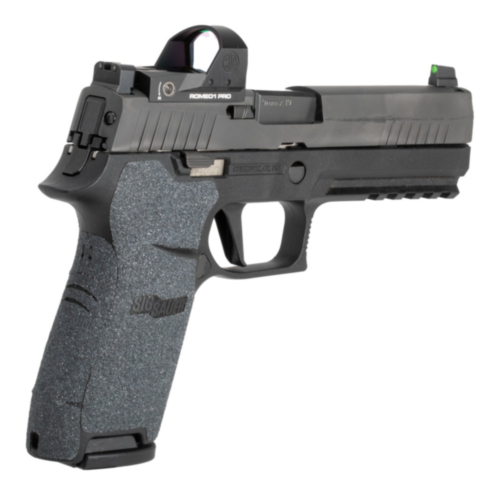 Hogue Grips, Sig P320 Full Size, Medium Grip Module, Wrapter Adhesive Grip, Black Grit