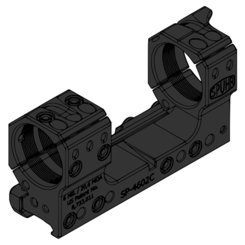 Spuhr ISMS Optic Mount, Gen3, High, 34mm, 20 MOA