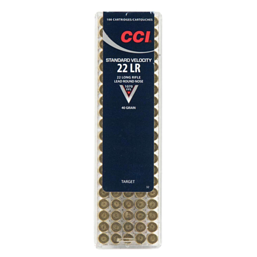CCI Rimfire Ammo, 22LR 40 Grain Standard Velocity, 100 Rounds
