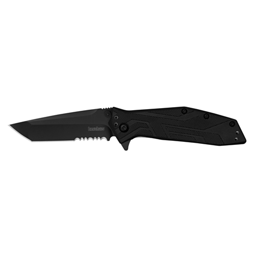 Kershaw Knives, Brawler, Serrated, Black