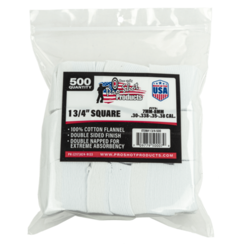 ProShot Patches 7mm - .38 Cal/6mm 1-3/4" 500 Count