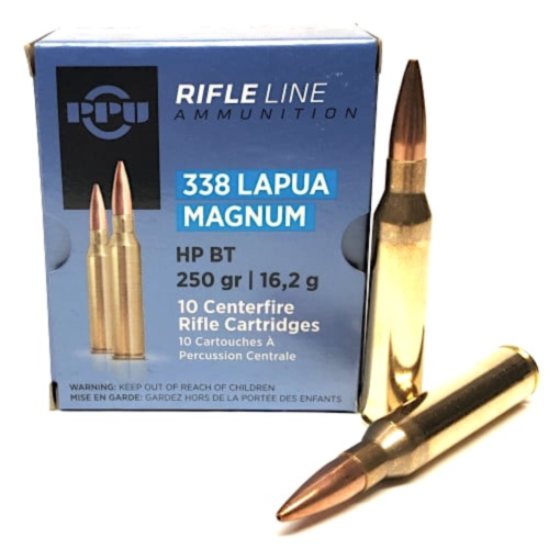 PPU Ammo, 338 Lapua 250 Grain HPBT, 10 Round Box