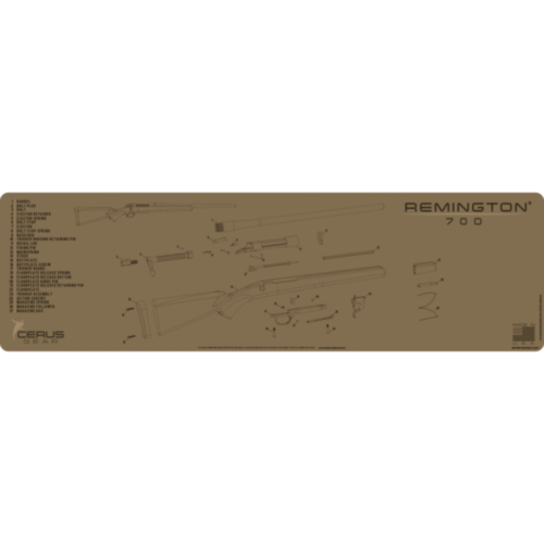 Cerus Gear, Remington 700 XXL Schematic Gun Cleaning Mat, Coyote