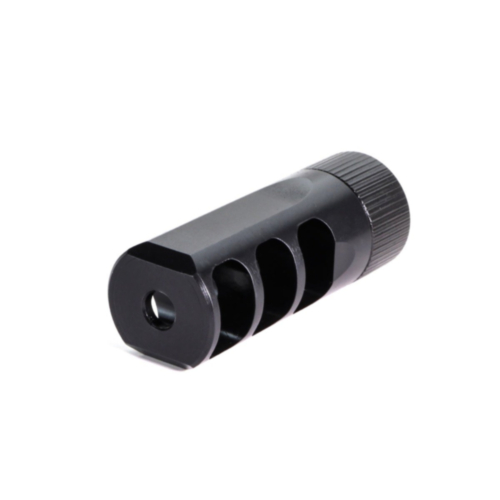 Faxon Firearms, Gunner 5.56mm 3 Port Muzzle Brake, 1/2X28 TPI, Black NItride
