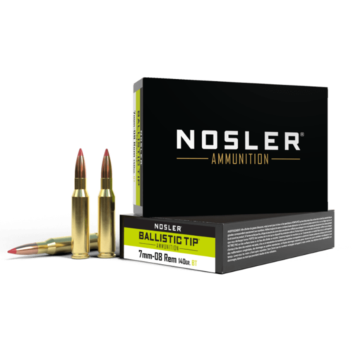 Nosler Ammo, 7mm-08 Rem, 140 Grain, Ballistic Tip, 20 Rounds — RDSC
