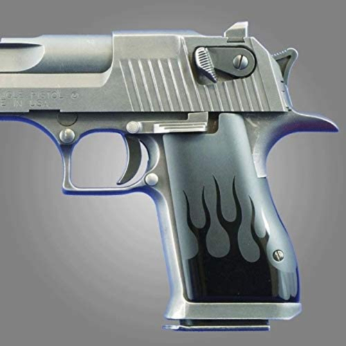 Hogue Grips, Desert Eagle, Flames Aluminum, Black Anodized
