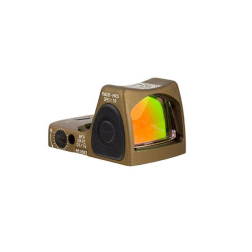 Trijicon RMR HRS Type 2 Adjustable LED Reflex Sight, 3.25 MOA Red Dot, Anodized Coyote Brown