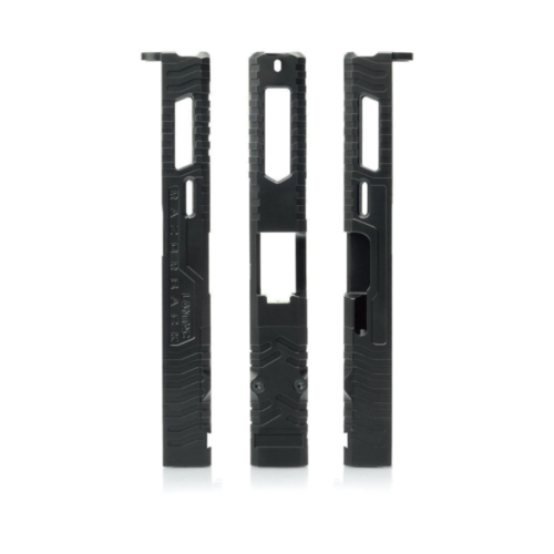 Lantac Razorback Glock 17 GEN4 Windowed Stripped Slide, RMR Plate, Black