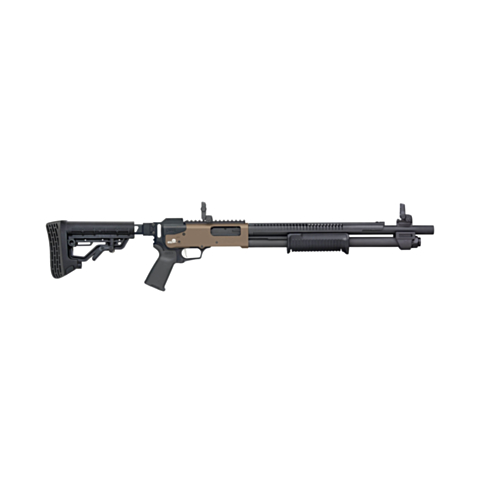 Mossberg 590R Chisel Tactical 18.5" Barrel, Rotary Safety, MBUS Sights, 6+1 RD Magazine, 12GA
