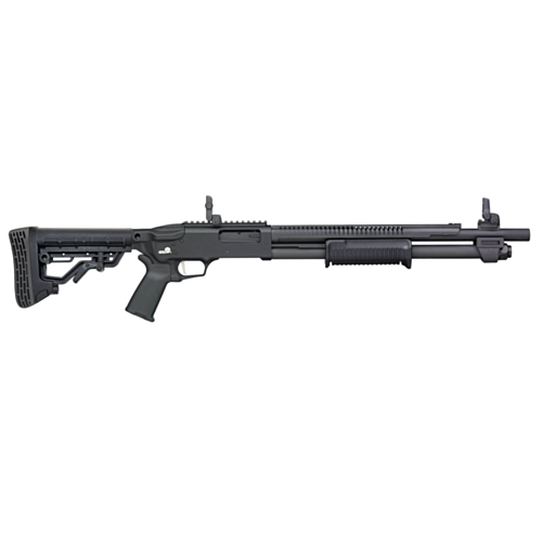 Mossberg 590R 18.5" Barrel, Rotary Safety, Mil-Spec Stock, MBUS Sights, 6+1 RD Magazine, 12GA — RDSC