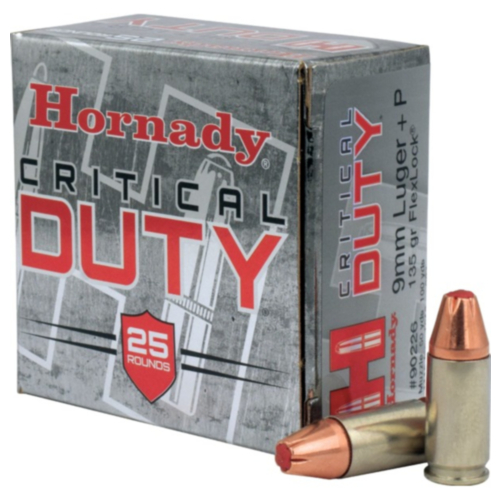 Hornady Ammo, 9mm 135 FlexLock Critical Duty, 25 Rounds — RDSC