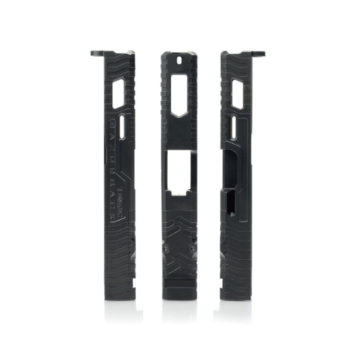Lantac Razorback Glock 19 GEN3 Windowed Stripped Slide, RMR Plate, Black