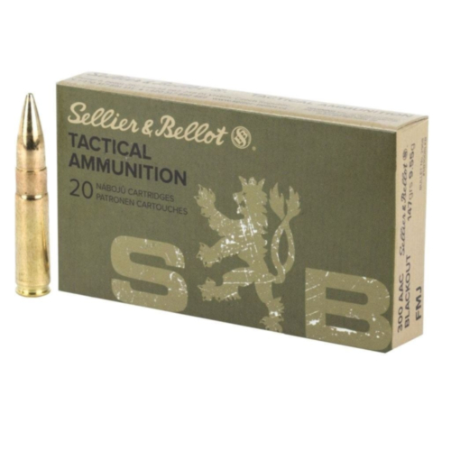 Sellier & Bellot Ammo, 300 Blackout 124 Grain FMJ, 20 Rounds — RDSC
