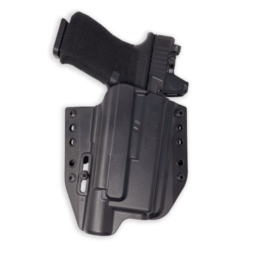 Bravo Concealment, OWB BCA 3.0 Light Bearing Holster, Glock 19/23/17/22/19X/19MOS/17MOS GEN3/4/5, Surefire X300 UA/UB, Right Hand, Black