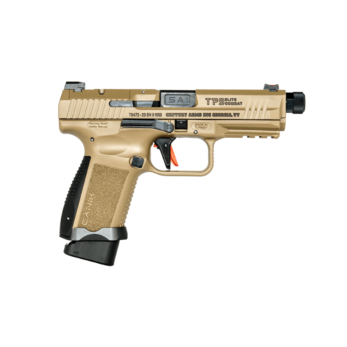Canik TP9 Elite Combat Executive, 4.70” BLK SAI Threaded Barrel, 9mm, FDE