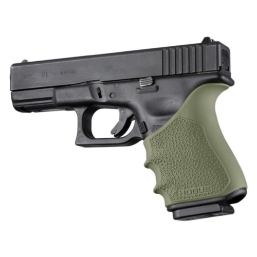 Hogue Grips, Glock 19/23 Gen3/4 HandAll Beavertail Grip Sleeve, OD Green