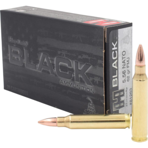 Hornady Ammo, 5.56 Nato 62 Grain FMJ, BLACK, 20 Rounds — RDSC