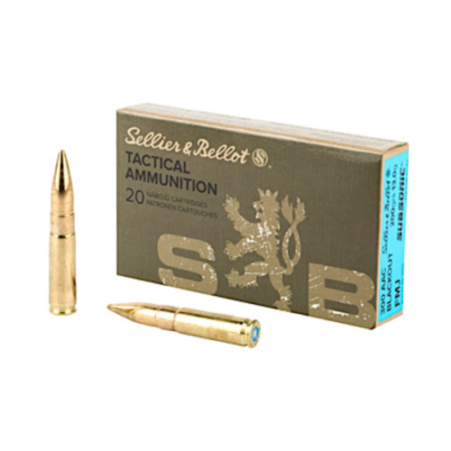 Sellier & Bellot Ammo, 300 Blackout 200 Grain FMJ, 20 Rounds — RDSC