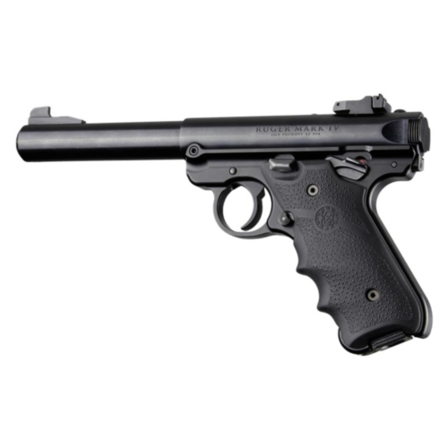 Hogue Grips, Ruger MKIV Black Rubber Grip w/Finger Grooves