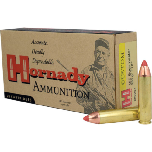 Hornady Ammo, 450 Bushmaster 250 Grain FTX, Custom, 20 Rounds