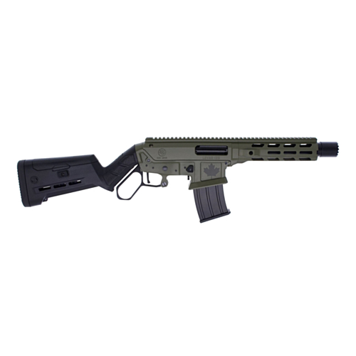 EGE Arms LEVAR12S Lever Action Shotgun, 10.6" Barrel, Black Synthetic Stock, Green Cerakote, 12GA