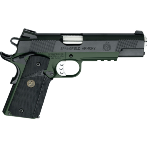 Springfield Armory, 1911 Loaded Operator Marine Corps, 5.00” Barrel, Pachmayr Grips, OD Green, 45 ACP