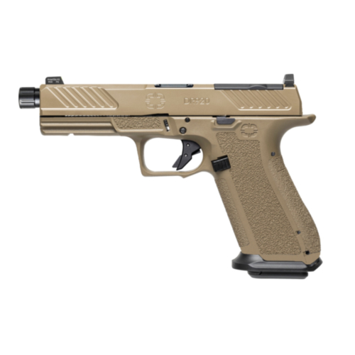 Shadow Systems, DR920 Combat Optic Ready, 5.00" Black Nitride Threaded Barrel, FDE Frame/Slide, 9mm
