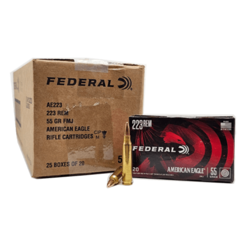 Federal Ammo, 223 Rem 55 Grain, FMJ BT, 500 Rounds — RDSC