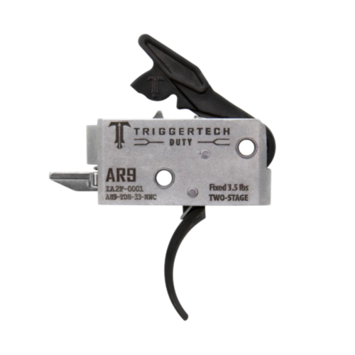TriggerTech, AR9 Duty Two Stage Trigger, Curved Lever, PVD Black 