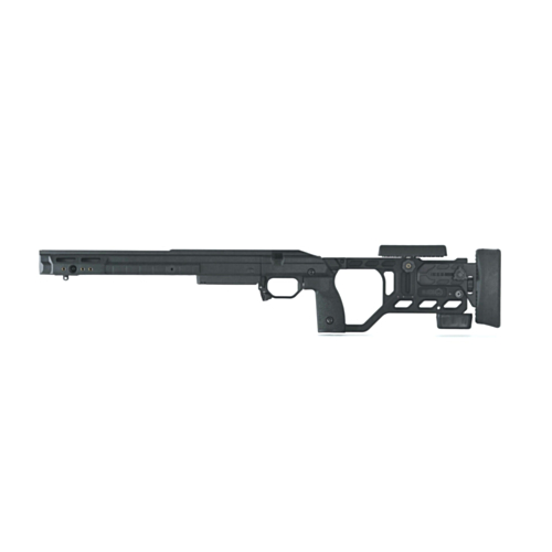KRG Kinetic Research Group, Whiskey-3 Chassis, Fixed Stock, Remington 700 Short Action, Left-Hand, Black