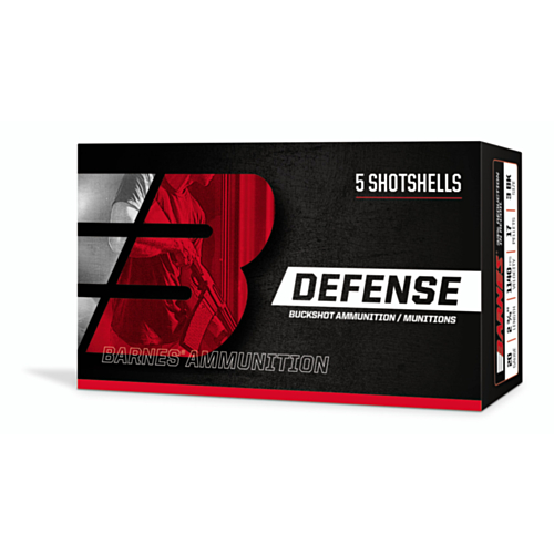 Barnes Ammo, Defense Buckshot 12 Ga, 2 3/4", 00 Buck, 5 Rounds