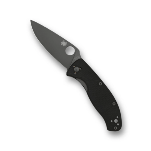 Spyderco Tenacious, Black, G-10, 8Cr13MoV, PlainEdge, Black Oxide