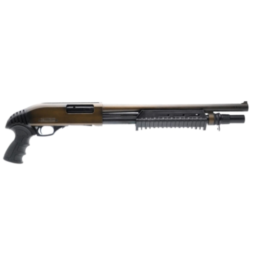 Canuck Enforcer, Pump Shotgun, Tactical Pistol Grip & Stock, 17.00" Barrel, 12GA, Distressed Bronze — RDSC