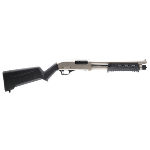 Canuck Defender Marine, Pump Shotgun, Synthetic Stock, 14.00" Barrel, 12GA, Nickel/Black — RDSC