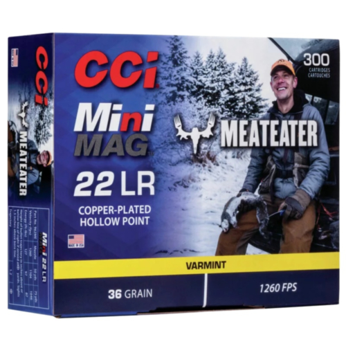 CCI Rimfire Ammo, 22LR 36 Grain Mini-Mag Meateater, 300 Rounds