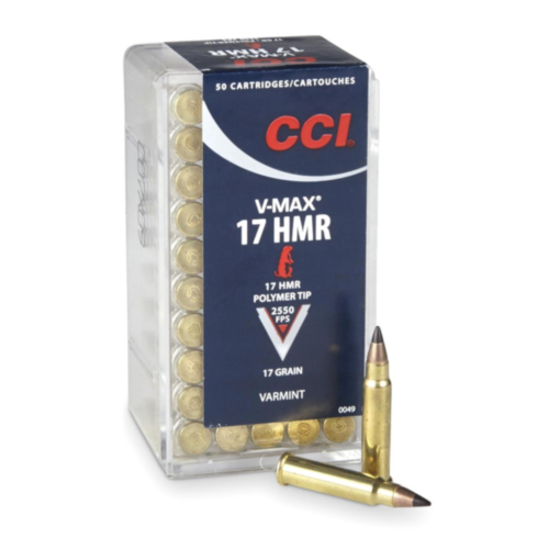 CCI Rimfire Ammo, 17HMR 17 Grain V-Max, 50 Rounds