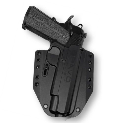 Bravo Concealment, OWB BCA 3.0 Holster, 1911 4.25/5.00 Non-Rail/Partial Rail, Right Hand, Black