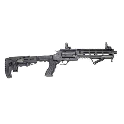 Canuck Evolve, Revolver Shotgun, 9" Barrel, 410GA/45 Long Colt, Telescopic Stock, Black