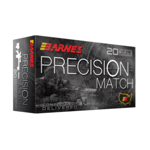 Barnes Ammo, Precision Match 6mm Creedmoor, 112 Grain MB, 20 Rounds