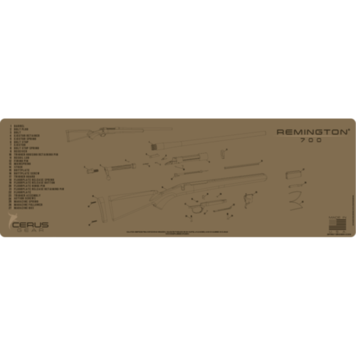 Cerus Gear, Remington 700 Schematic Gun Cleaning Mat, Coyote