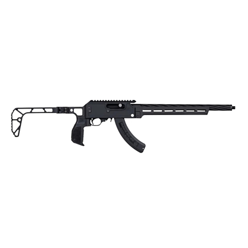 Black Collar Arms, Texas Typewriter Rifle, 16.0" Barrel, Fixed Stock, 6 Slot M-Lok Handguard, Black, 22LR