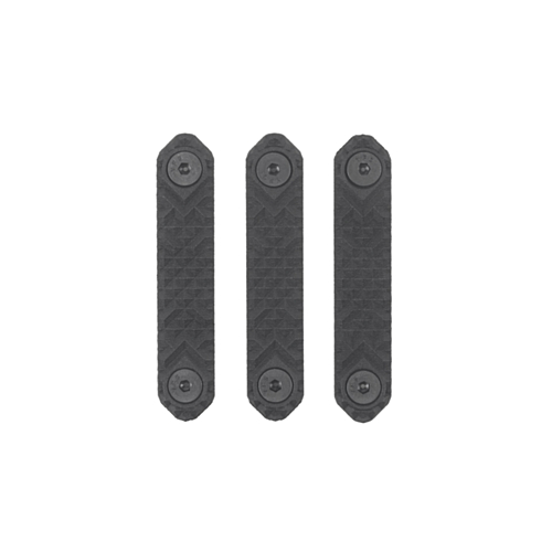 Drew Meyer Defense, MRC-2 Knurled M-Lok Rail Cover, 2 Slot, Black, 3 Pack