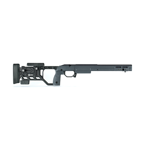 KRG Kinetic Research Group, Whiskey-3 Chassis, Folding Stock, Tikka T3 Short Action, AICS Mags, Stealth Grey